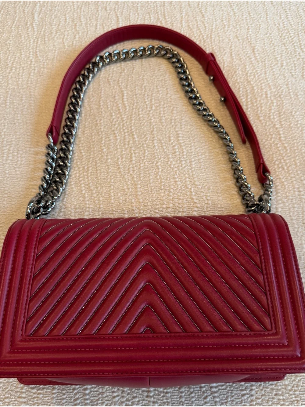 CHANEL rich burgundy